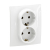 LEGRAND - NOWE NILOE - GN SCH 2X2P+Z MONOBLOK Z PRZESŁONĄ ZAC AUTO 16A - 250V~ BIAŁE - NP3130WH
