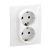 LEGRAND - NOWE NILOE - GNIAZDO SCHUKO 2X2P+Z MONOBLOK ZACISKI ŚRUBOWE 16A - 250V~ BIAŁE - NP3131WH