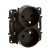 LEGRAND - NOWE NILOE - GN. 2X2P+Z, BP DO RAMEK WIELOKROTNYCH, ZAC. ŚR 16A - 250 V~ CZARNE - NP3111BK