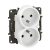 LEGRAND - NOWE NILOE - GN. 2X2P+Z, BP DO RAMEK WIELOKROTNYCH, ZAC. ŚR 16A - 250 V~ BIAŁE - NP3111WH