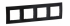 LEGRAND - NOWE NILOE - RAMKA CZTEROKROTNA CZARNA (BLACK) - NP114BK
