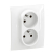LEGRAND - NOWE NILOE - GN 2X2P+Z CZESKIE BEZ PRZEESŁONY ZACISKI ŚRUBOWE 16A-250V~ BIAŁE - NP3113WH