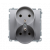 KONTAKT SIMON - Gniazdo wtyczkowe podwójne z uziemieniem (moduł), z przesłonami torów prądowych, ?16A, 250V~, zaciski śrubowe; stal inox - BMGZ2MZ.01/21