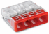 WAGO - SZYBKOZŁĄCZKA 4X0,5-2,5MM2 COMPACT TRANSPARENTNA WAGO  - 2273-204