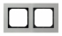 OSPEL - RAMKA PODWÓJNA ALUMINIUM 6MM SONATA - R-2RA/35