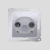 KONTAKT SIMON - Gniazdo antenowe R-TV zakończeniowe do gniazd przelotowych (moduł); srebrny mat - DAZ.01/43