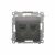 KONTAKT SIMON - Gniazdo komputerowe RJ45 kategoria 5e + telefoniczne RJ12 (moduł); antracyt - D5T.01/48