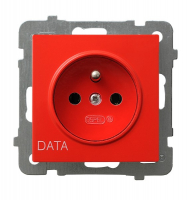 OSPEL - GNIAZDO POJEDYNCZE Z UZIEMIENIEM DATA BEZ RAMKI AS - GP-1GZD/m/00