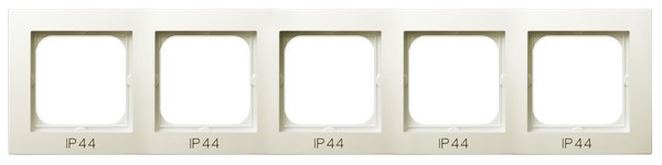 OSPEL - RAMKA PIĘCIOKROTNA DO ŁĄCZNIKÓW IP44 ECRU AS - RH-5G/27