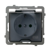 OSPEL - GNIAZDO BRYZGOSZCZELNE Z UZIEMIENIEM SCHUKO IP44 AS - GPH-1GS/m/00/d