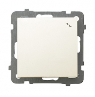 OSPEL - ŁĄCZNIK SCHODOWY POJEDYNCZY ZACISKI ŚRUBOWE 10AX 250V IP20 ECRU AS - ŁP-3G/m/27