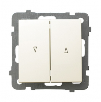 OSPEL - ŁĄCZNIK ŻALUZJOWY ZWIERNY ZACISKI ŚRUBOWE 10AX 250V IP20 ECRU AS - ŁP-7G/m/27