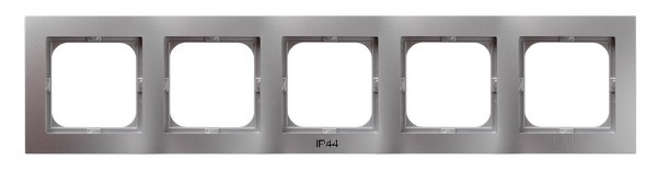 OSPEL - RAMKA PIĘCIOKROTNA DO ŁĄCZNIKÓW IP44 SREBRO AS. - RH-5G/18