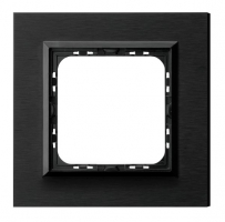 OSPEL - RAMKA POJEDYNCZA ALUMINIUM 4MM SZCZOTKOWANY ANTRACYT SONATA - R-1RAC/64/25
